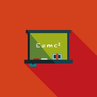 Chalkboard flat icon with long shadow eps10 N17