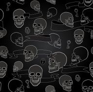 human skulls seamless pattern