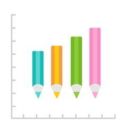 Pencil diagram White background Template