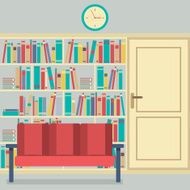 Reading Seats In Front Of A Huge Bookcase