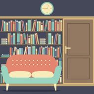 Reading Seat In Front Of A Huge Bookcase N2