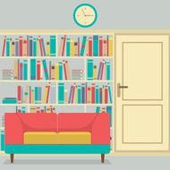 Reading Seats In Front Of A Huge Bookcase N2