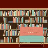 Reading Seat In Front Of A Bookcase N2