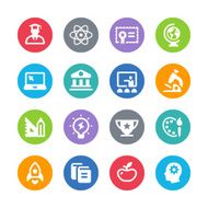 Education Icons - Circle Illustrations