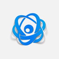 realistic design element atom N12