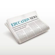 education news words on newspaper