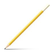 Wooden sharp pencil isolated on white background