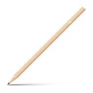 Wooden sharp pencil isolated on white background N2