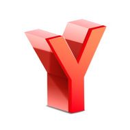 3d red letter Y N2