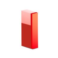 3d red letter I