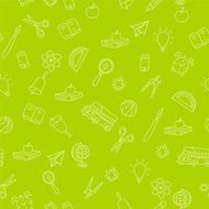 Back To School Supplies Background With Seamless pattern N3