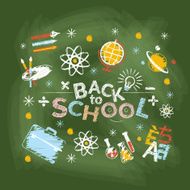 School Education Heading Chalk Drawing Style
