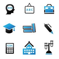 Education sign icon set vector