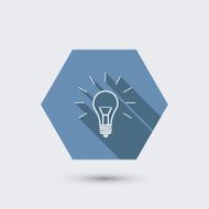 vector modern flat icon with long shadow N8