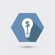 vector modern flat icon with long shadow N10