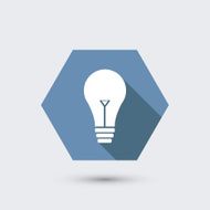 vector modern flat icon with long shadow N11