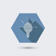 vector modern flat icon with long shadow N12