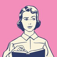 Perplexed Woman With Book
