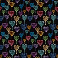 Seamless pattern with globe hearts N3