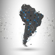 South America map vector illustration for communication