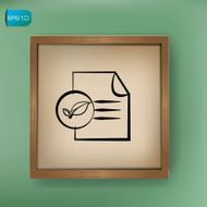 Nature paper drawing sign on blackboard background vector