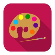 icon palette with paints and brush