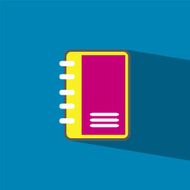 book note flat icon vector illustration eps10