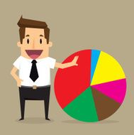 businessman points to chart of profit N3