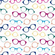 Seamless pattern with colorful retro glasses