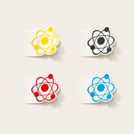 realistic design element atom N16