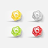 realistic design element atom N18