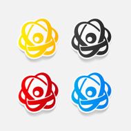 realistic design element atom N20