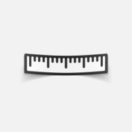 realistic design element ruler N105