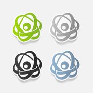 realistic design element atom N24