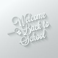 back to school paper cut lettering background