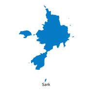 Detailed vector map of Sark