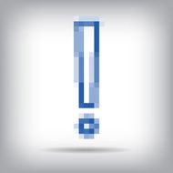Exclamation mark icon pixel
