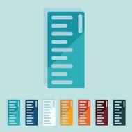Flat design ruler