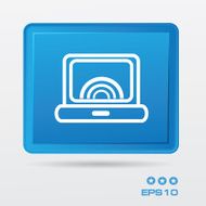 Computer button vector