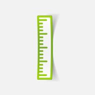realistic design element ruler N113