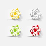 realistic design element atom N28