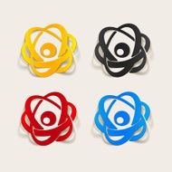 realistic design element atom N31