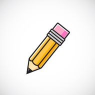 Vector pencil symbol icon