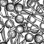 Sketch zoom pen and pencil in vintage style