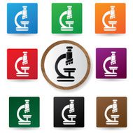 Microscope sign vector
