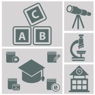 Education icons vector N4