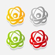 realistic design element atom N34