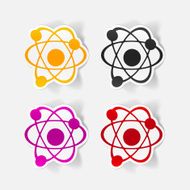 realistic design element atom N35