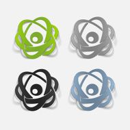 realistic design element atom N36