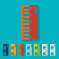 Flat design ruler N4
